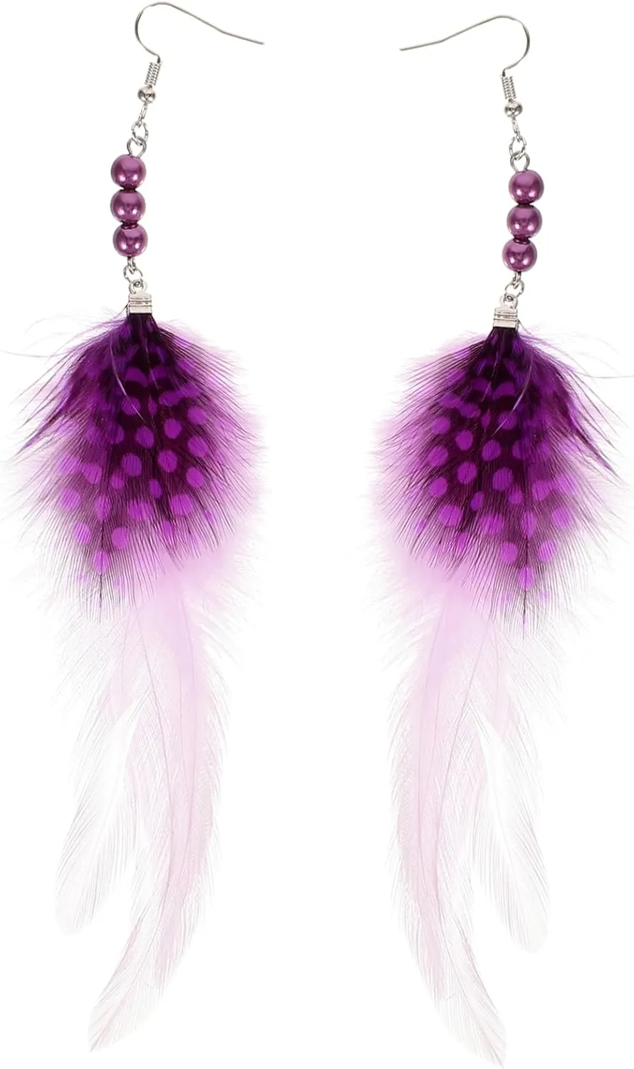 1 Pair Vintage Plume Earrings for Women Unique Dangle Western Earrings Eye Catching Tassel Design Versatile Ethnic Style Jewelry for Various Occasions