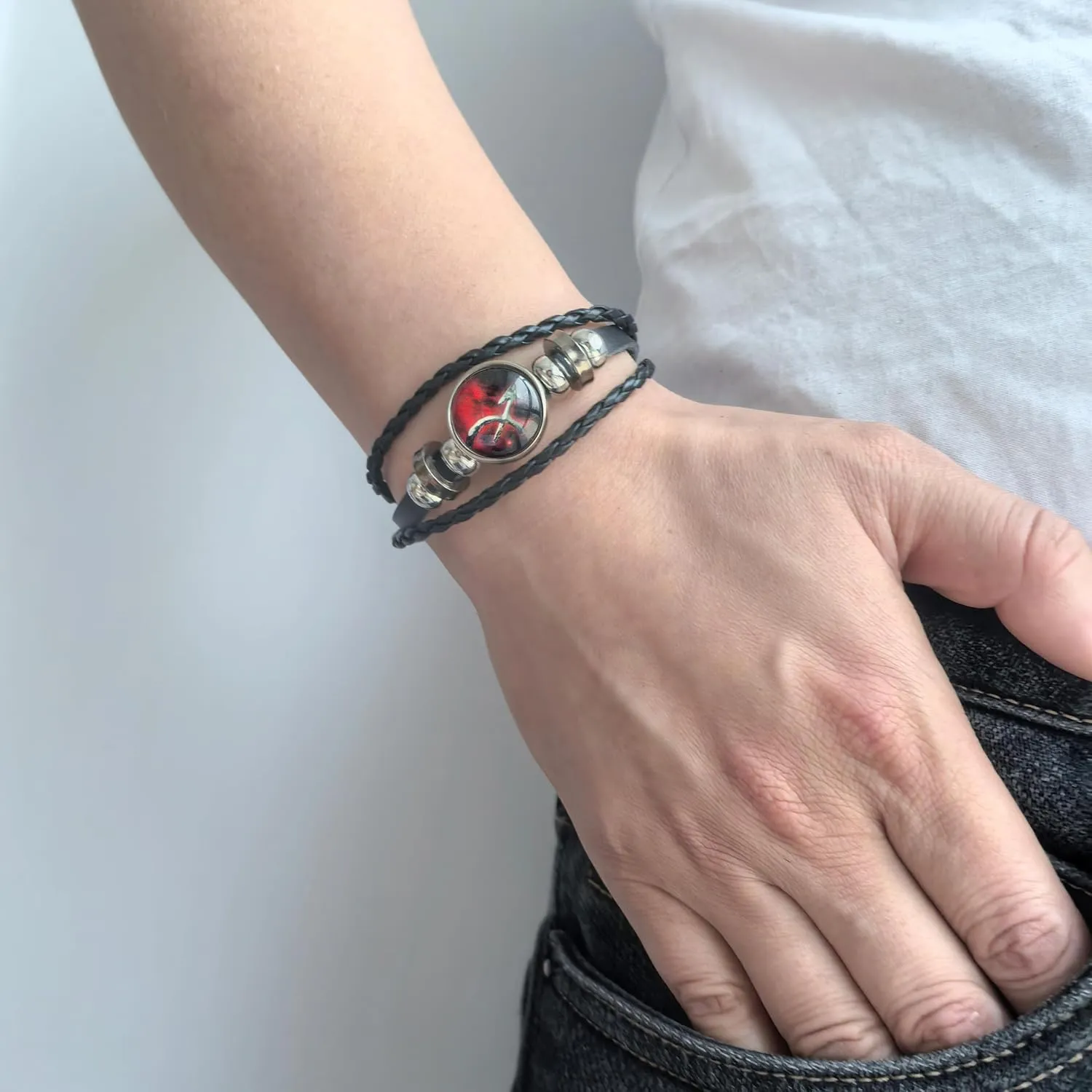 12 Zodiac Leather Adjustable Bracelets Spirit Constellation Zodiac Bracelets Guardian Bracelet Gifts for Constellation Lovers