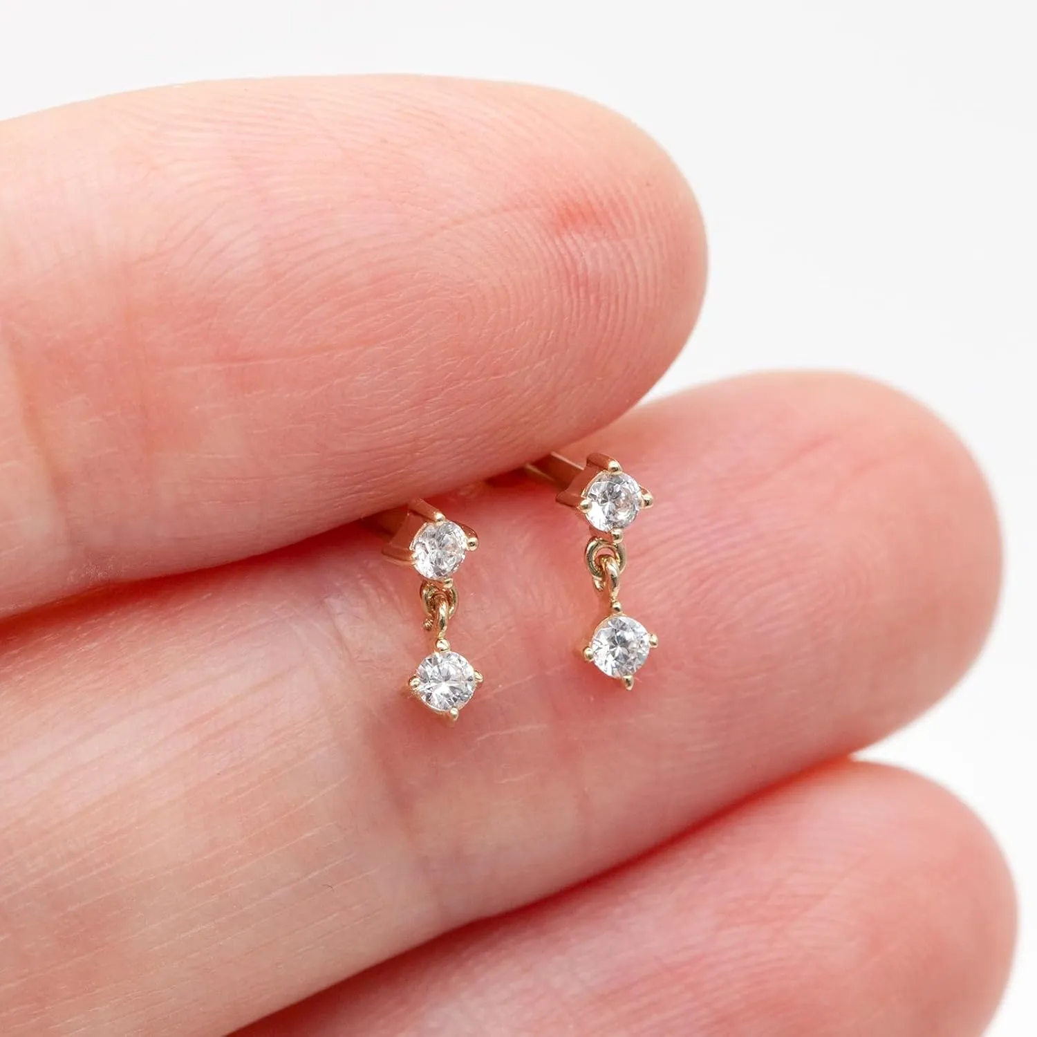 14K Gold Cartilage Earring Stud - Helix 16G Flat Back Top Push in Tragus Rook Piercing Jewelry - Threadless Labret Gold Medusa for Women Men