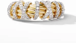 18k gold geometric line women's ring fashionable and personalized set with small diamond alloy ring style, line temperament, CZ zircon unique ring