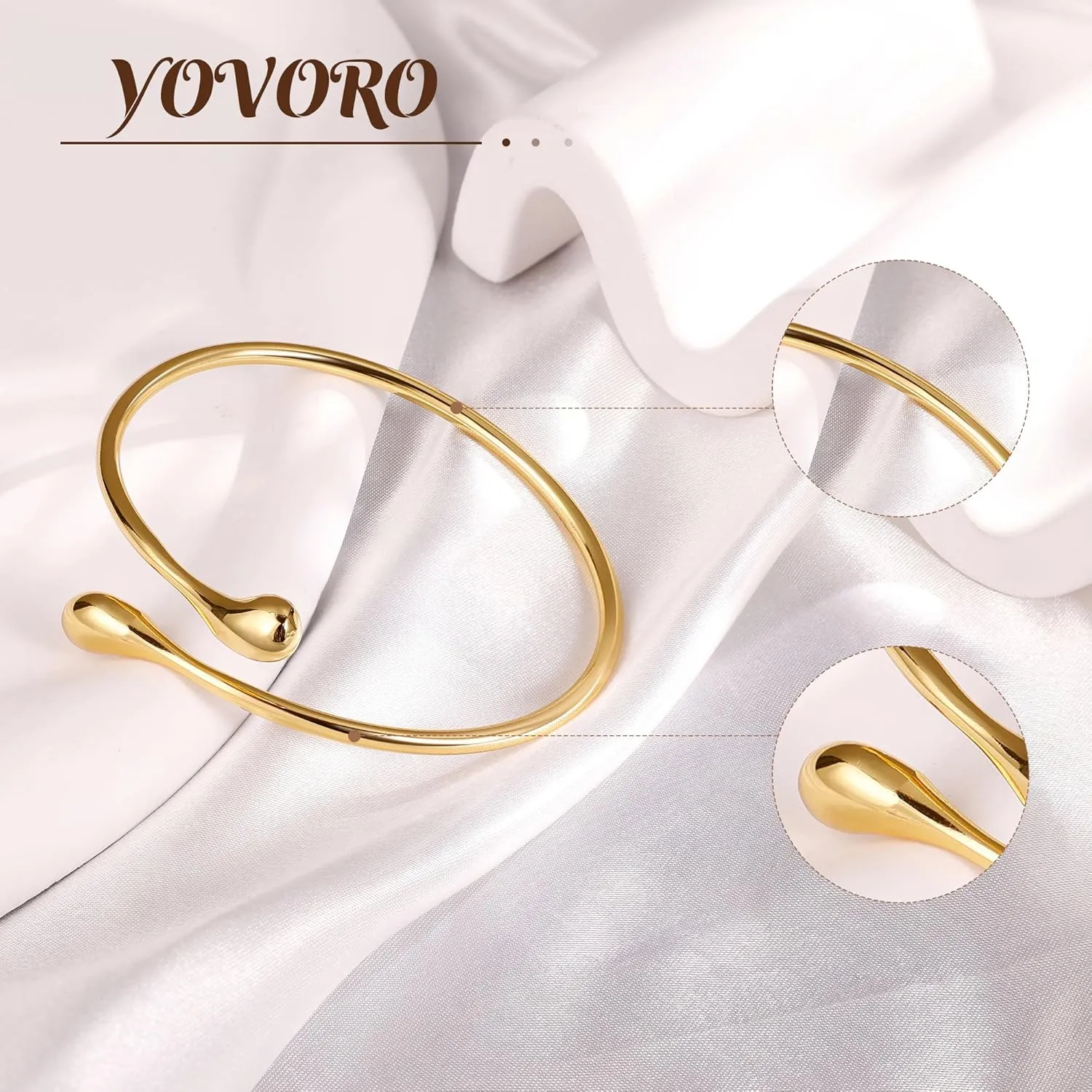 18K Gold Plated Cuff Bracelets for Women Open Adjustable Gold Cuff Bangle Bracelets Thick Hammered Wrist Cuff Bracelets Thin Minimalist Gold Cuff Bracelet