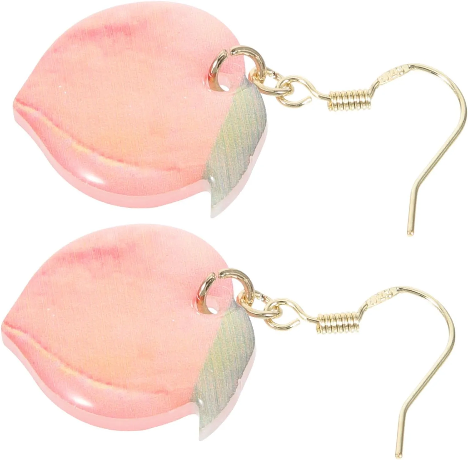 1pair Peach Hook Earrings for Women Fashionable Dangle Design Cute Fruit Jewelry for Parties and Everyday Wear Lightweight and