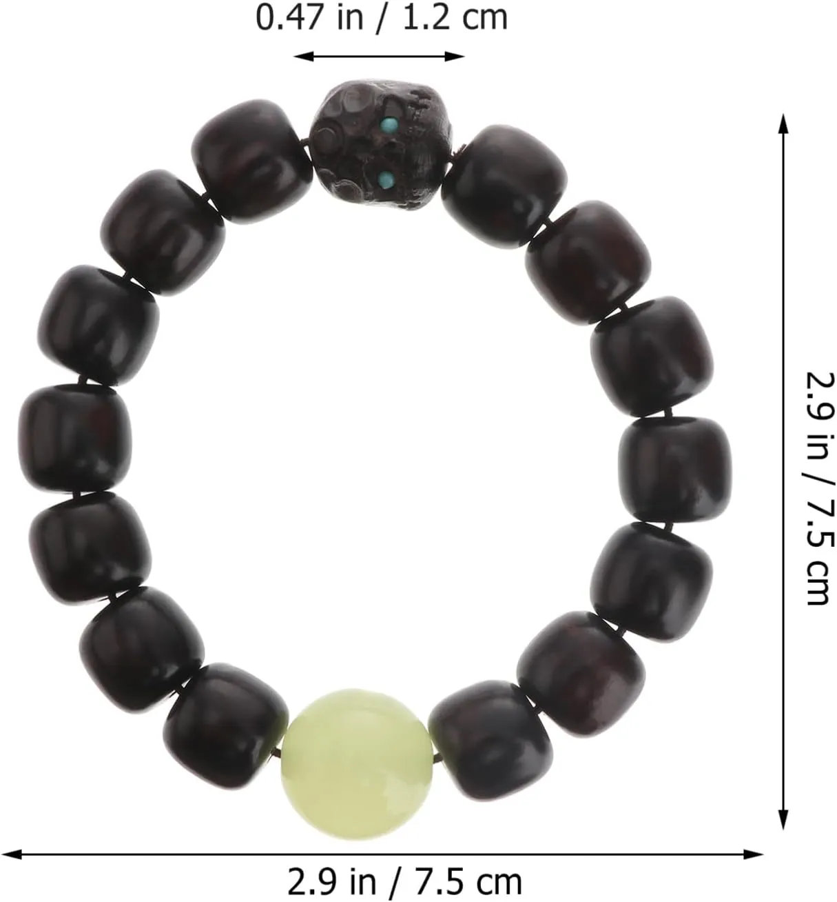 1pc Ebony Bracelet Buddhist Beads Pendant Wooden Bracelets Buddhist Beads Bracelets Buddhist Beads