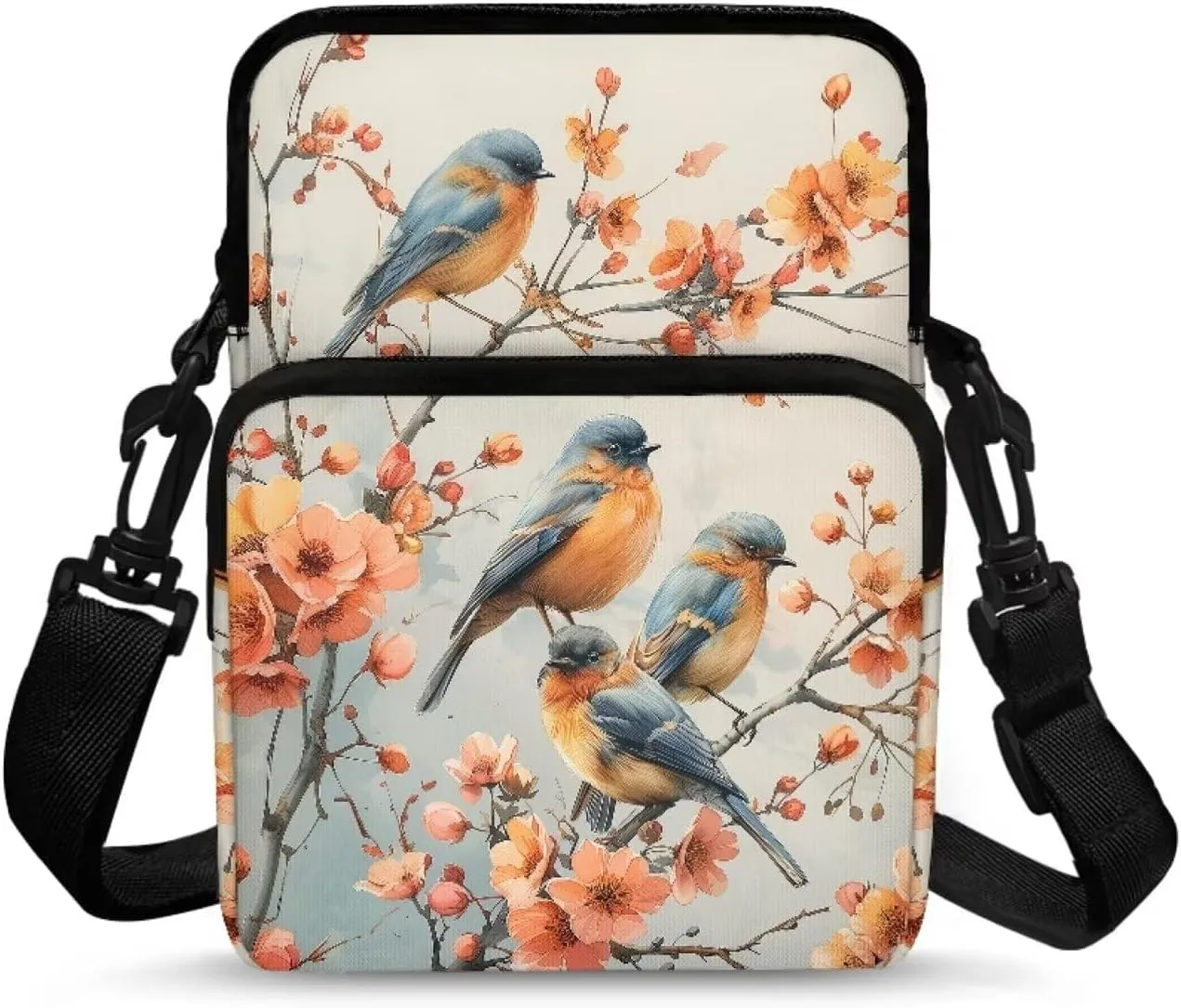 2 Layer Shoulder Bags Portable Satchel Crossbody Bag Chest Bag for Kids Girls Boys