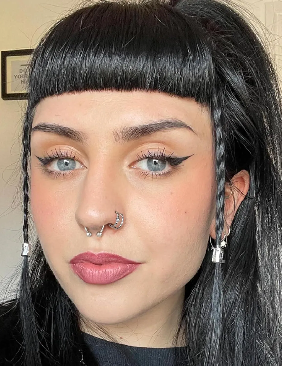 20G Nose Rings 316L Stainless Steel Hoop L Shape Nose Studs Nose Screw Bone Silver Pack for Women Men 38Pcs