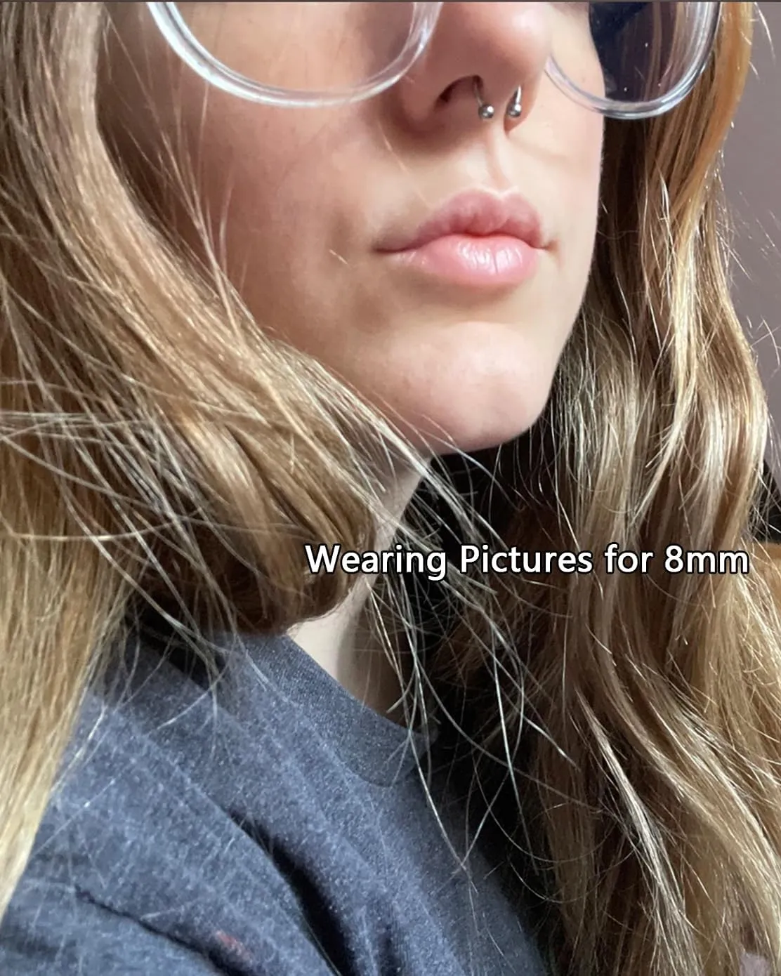20G S925 Silver Horseshoe Septum Rings Minimalist Daith Helix Cartilage Earrings Piercings 14k Whitegold Plated Tragus Eyebrow Nose Lip Hoop Jewelry Gift for Her/Him, 6/8/10mm