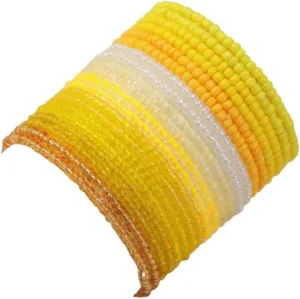 20Pcs Colorful Boho Beaded Bracelets Stackable Bohemia Bead Stretch Bracelet Elastic Ankle Bracelets