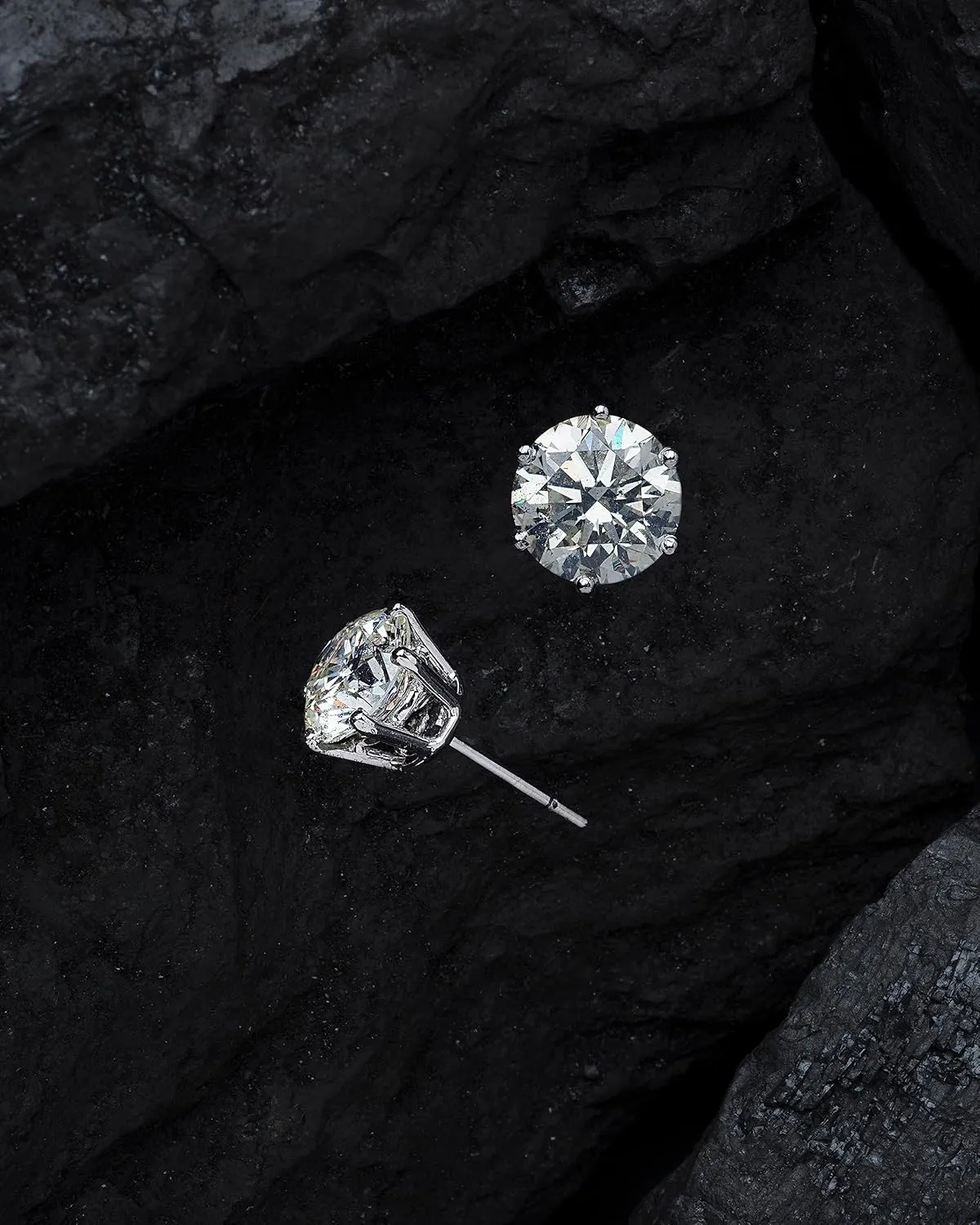 3 Pairs Titanium Earrings 4,5,6 mm Cubic Zirconia Earrings Studs Nickel Free Hypoallergenic Studs Earrings for Women