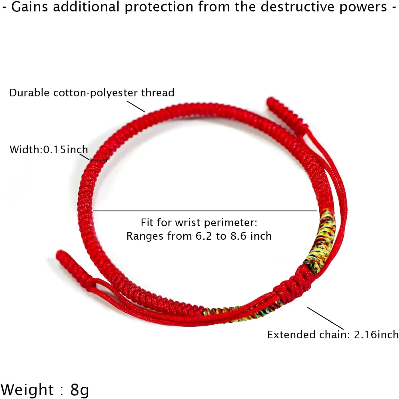 3PCS Handmade Tibetan Buddhist Lucky Bracelet Red Rope Bracelet Red Color Bracelets Matching Bracelets