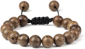 6 8 10 12mm wooden beads bracelets men elastic buddhist prayer bracelets & bangles handmade women yoga