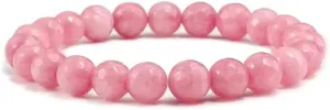 8mm Men Natural Stone Bracelets Beads Handmade Strand Bracelets Women Elastic Prayer Buddha Bangles