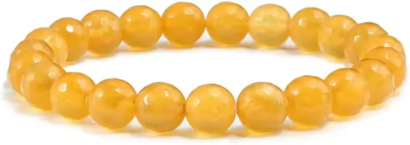 8mm Men Natural Stone Bracelets Beads Handmade Strand Bracelets Women Elastic Prayer Buddha Bangles