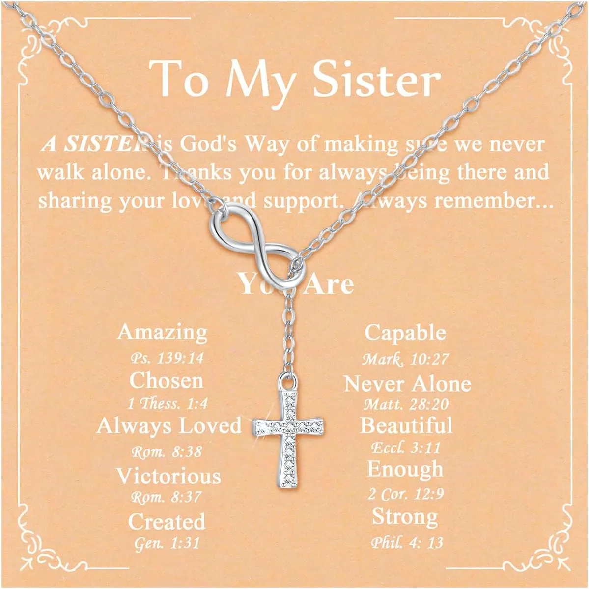 925 Sterling Silver Infinity Cross Necklace 18K White Gold Plated Small Danity Cross Necklace Confirmation Baptism Easter Religious Christian Gifts for Women Mom Sister Daughter Friend Niece