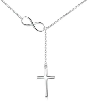 925 Sterling Silver Simple Cross Pendant Necklace for Women Christian Birthday Baptism Gift
