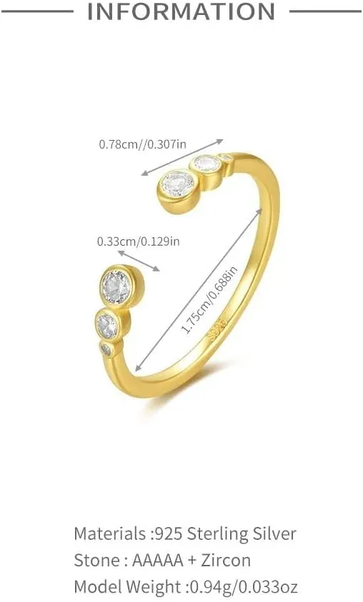 925 Sterling Silver Women Cross Flower Open Rings Korean Zircon Adjustable Finger Rings Couple Rings For Jewelry SSS-0809-AI-4776