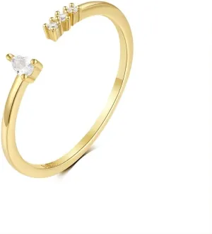 925 Sterling Silver Women Cross Flower Open Rings Korean Zircon Adjustable Finger Rings Couple Rings For Jewelry SSS-0809-AI-4776