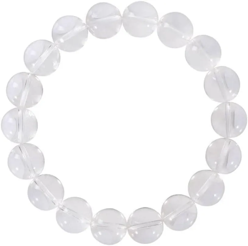 Adabele 1pc Natural Stretch Gemstone Bracelet 8mm (0.31") Bead 7" to 8.5 inch Healing Crystal Energy Quartz Chakra Jewelry Women Men Birthday Gift