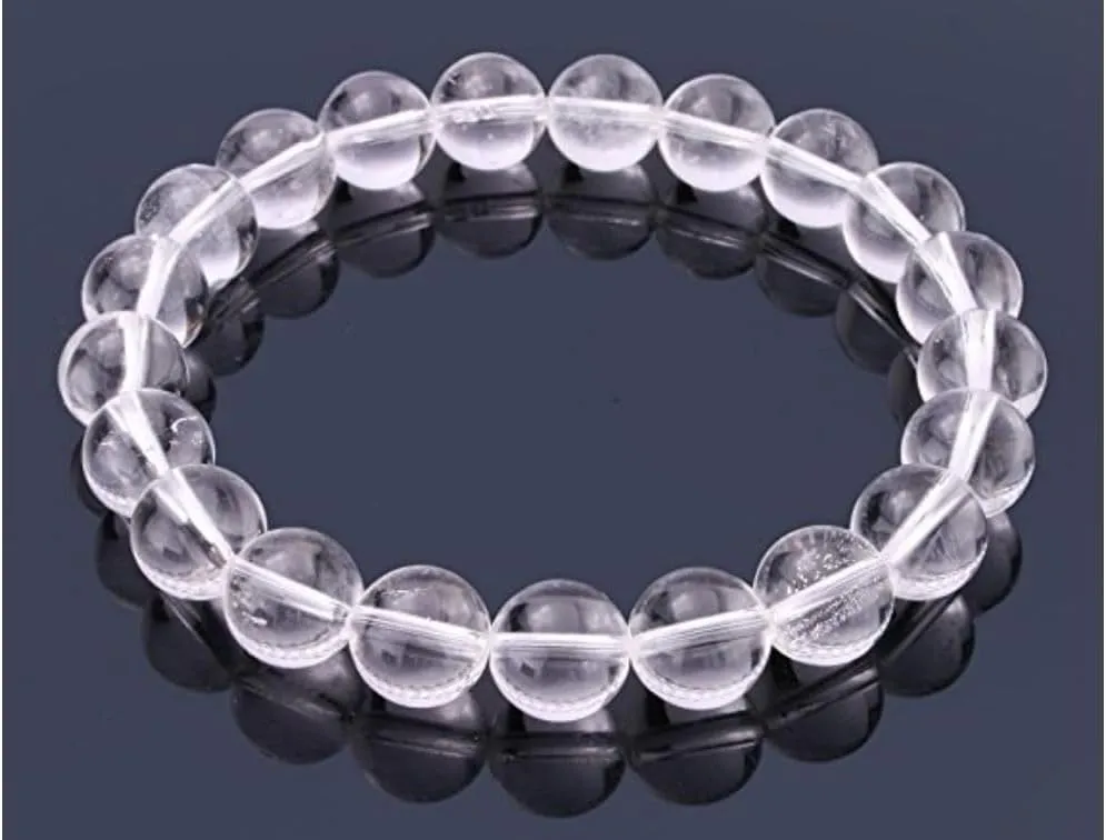 Adabele 1pc Natural Stretch Gemstone Bracelet 8mm (0.31") Bead 7" to 8.5 inch Healing Crystal Energy Quartz Chakra Jewelry Women Men Birthday Gift