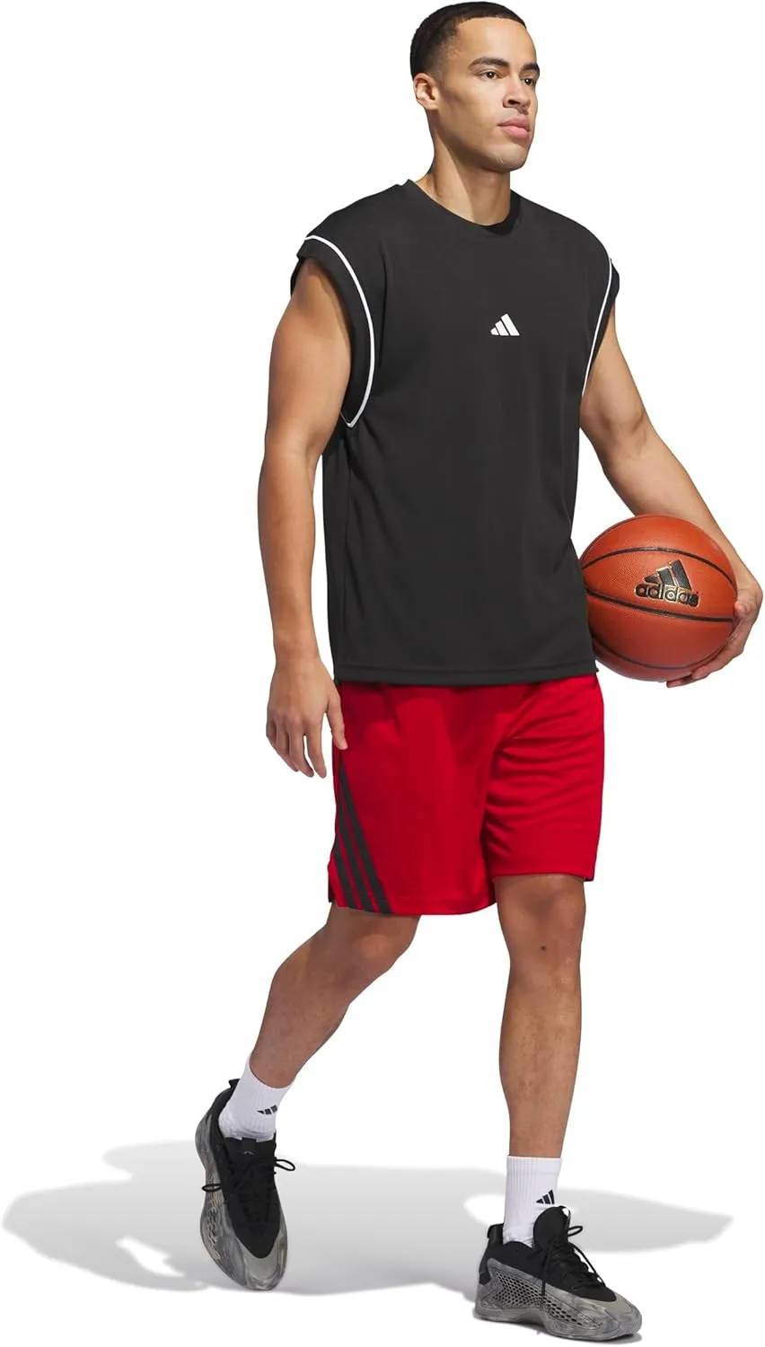 adidas Men's Basketball Legends 3-Stripes Shorts