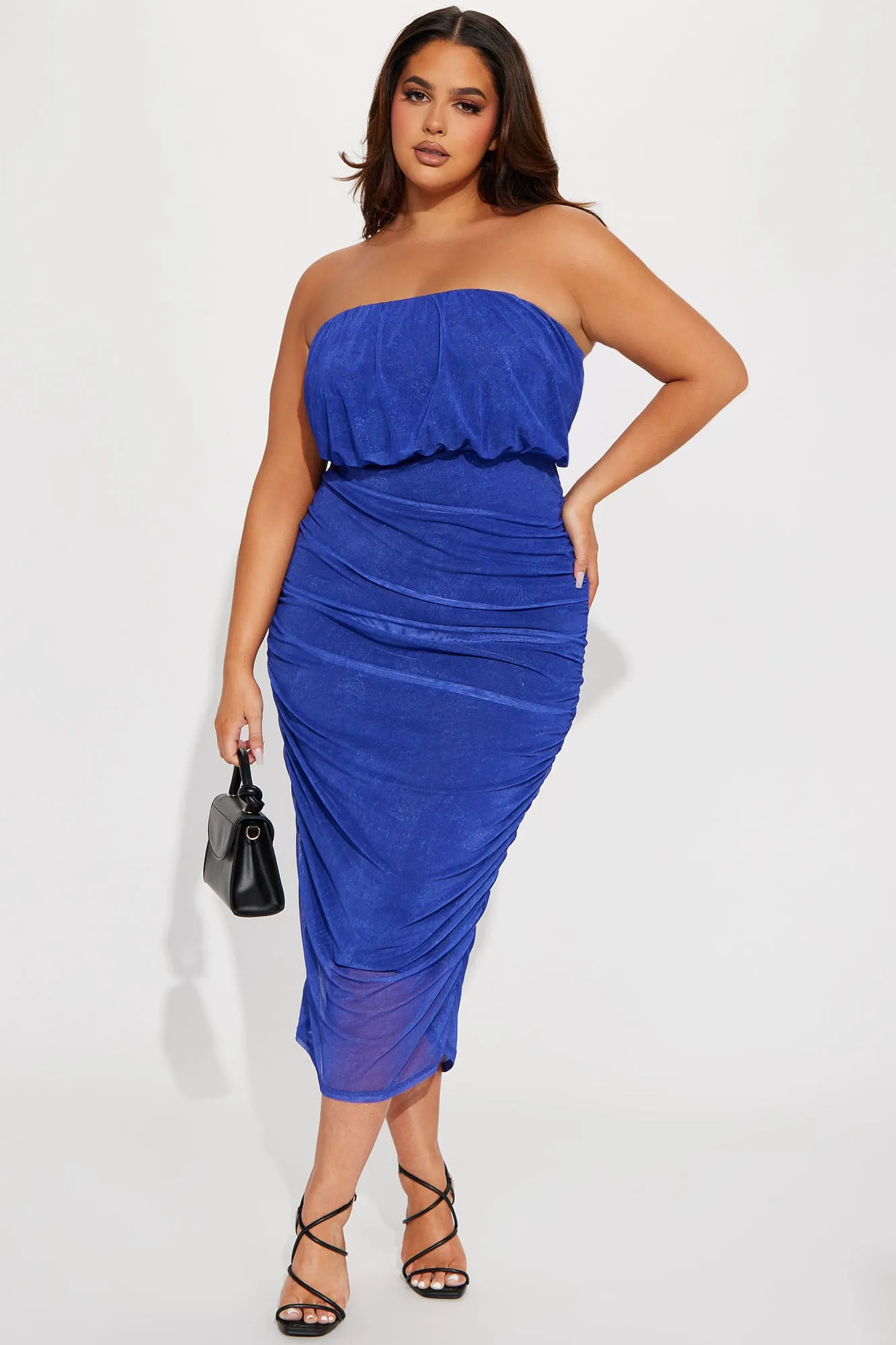 All Meshed Up Mesh Midi Dress - Purple