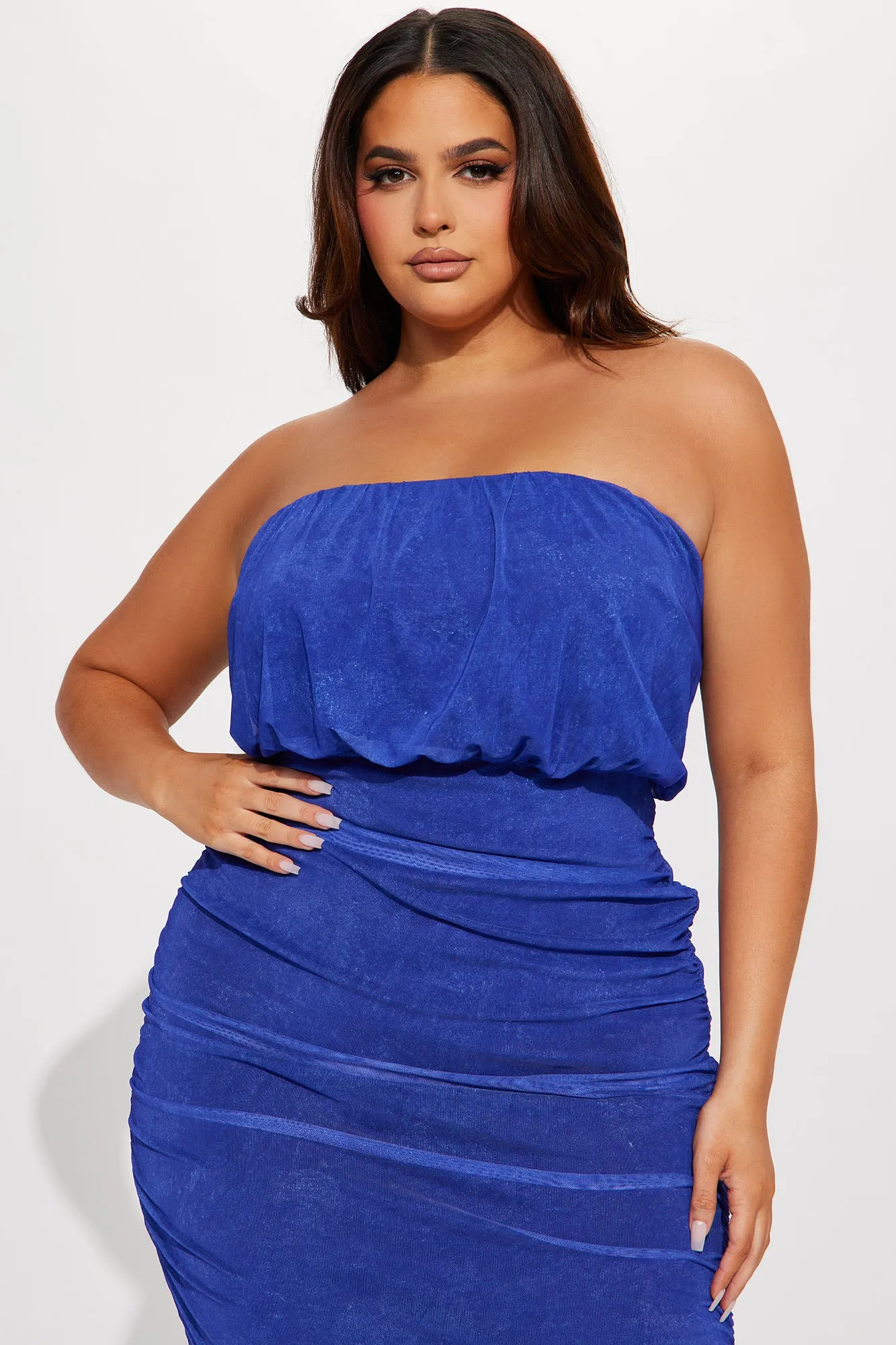 All Meshed Up Mesh Midi Dress - Purple