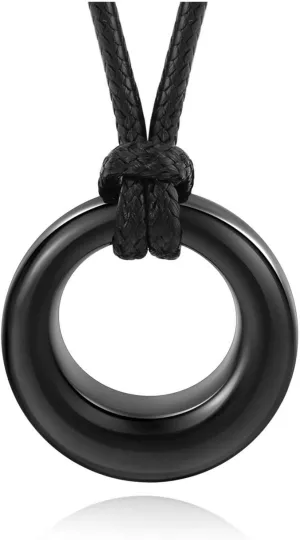 AllerPierce Urn Necklaces for Ashes Stainless Steel Memorial Urns Pendant Necklaces Circle of Life Eternity Cremation Ashes Jewelry Keepsake for Men Women