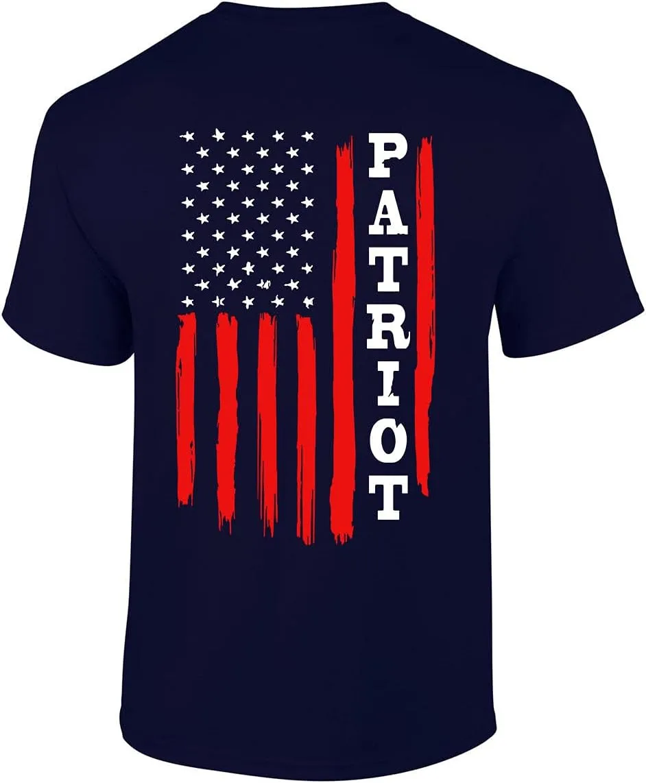 American Flag Patriot Men's Flag Sleeve Patriot Pride Short Sleeve T-Shirt Graphic Tee
