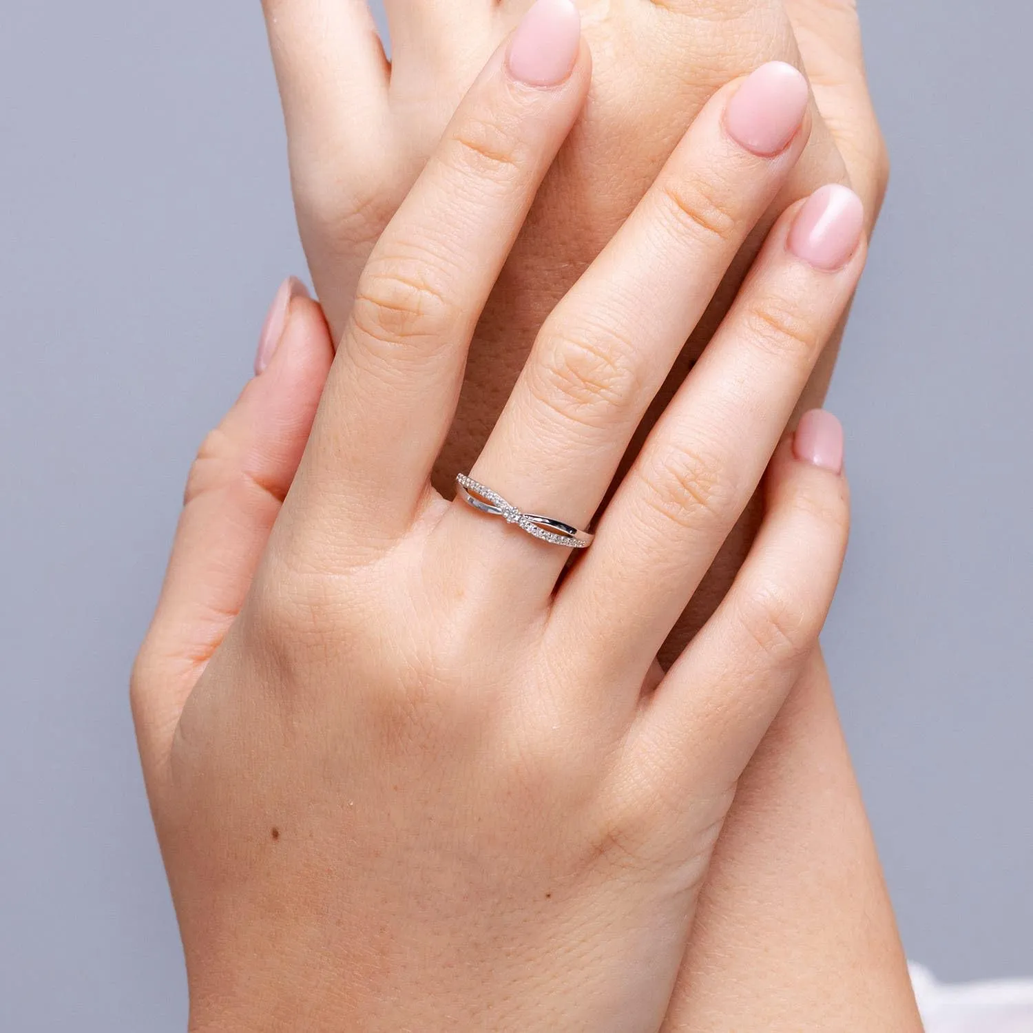Angara Split Shank Diamond Promise Ring for Women in Sterling Silver/14K Solid Gold | Birthday, Engagement, Anniversary, Wedding Jewelry Gift for Women