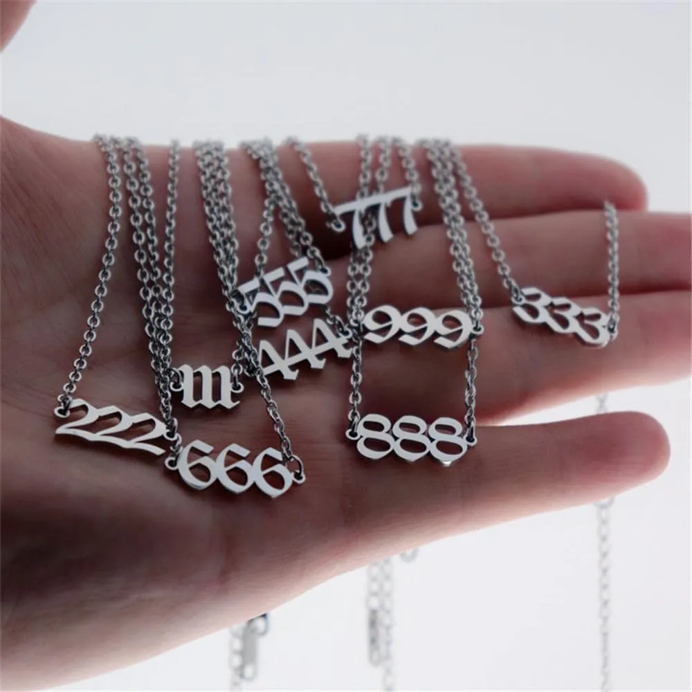 Angel Numbers Anklets Bracelets for Women Minimalist Stainless Steel Adjustable Chain Bracelet