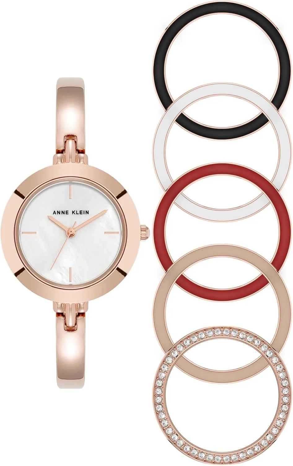 Anne Klein Women's Bangle Watch and Interchangeable Bezel Set