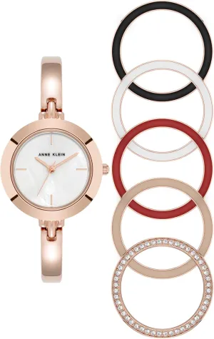 Anne Klein Women's Bangle Watch and Interchangeable Bezel Set
