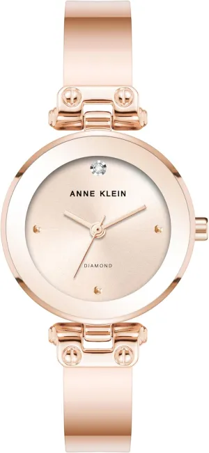 Anne Klein Women's Genuine Diamond Dial Bangle Watch