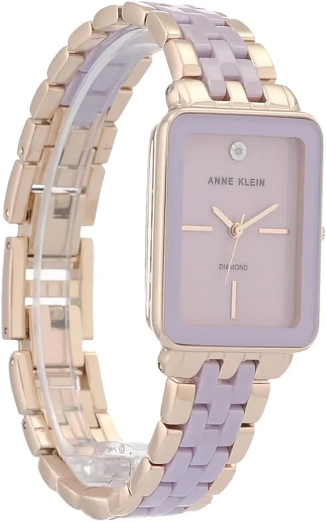 Anne Klein Women's Genuine Diamond Dial Ceramic Bracelet Watch