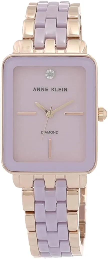 Anne Klein Women's Genuine Diamond Dial Ceramic Bracelet Watch