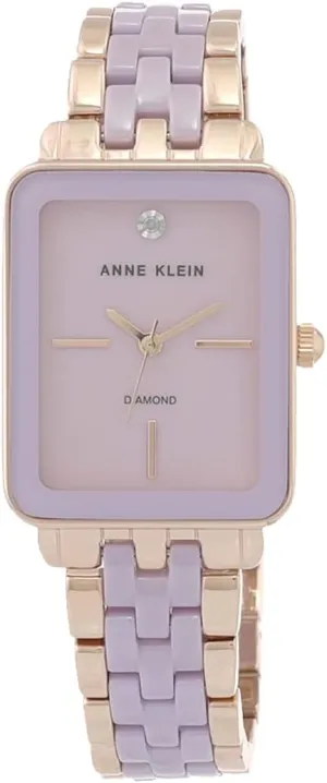 Anne Klein Women's Genuine Diamond Dial Ceramic Bracelet Watch