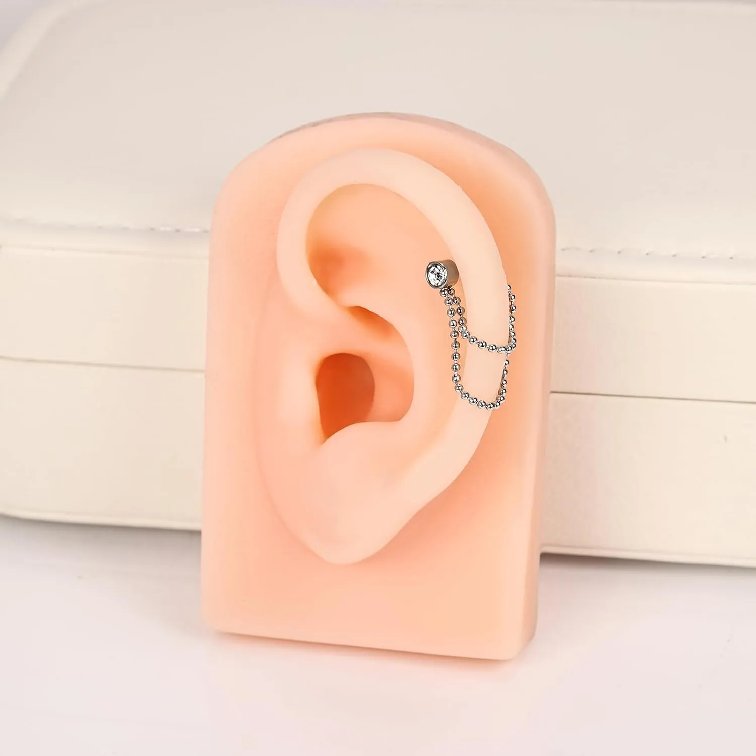 AoedeJ 2 Pairs Stud Earrings for Cartilage - Threadless Flat Back Earrings for Women