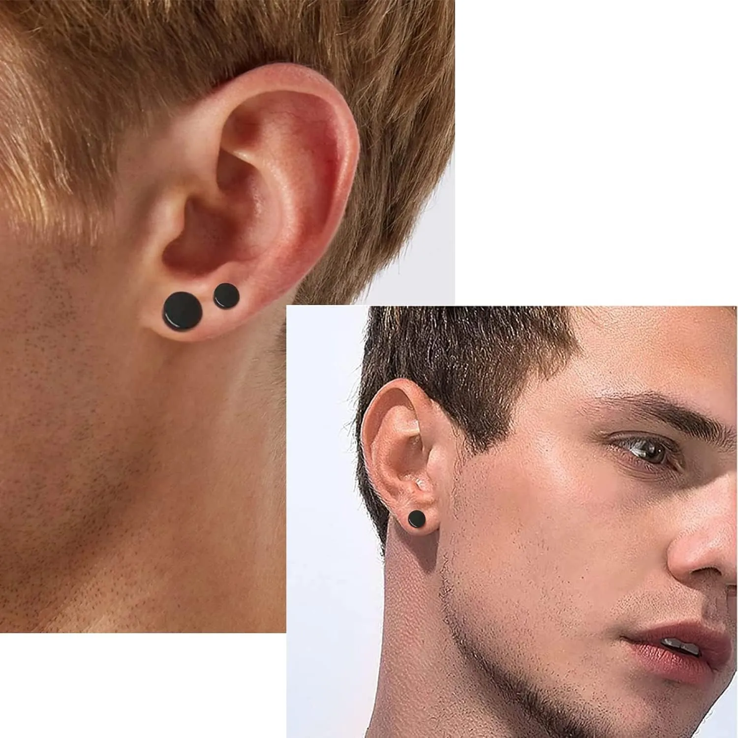 AoedeJ 6 Pairs Stainless Steel Stud Earrings Set Mens Earrings Stud Earrings for Women Hypoallergenic Mens Stud Earrings