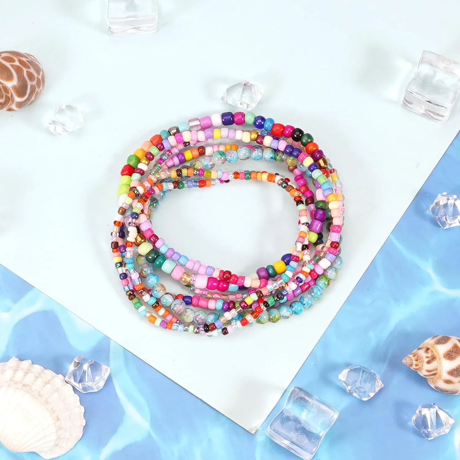 Ardorchid Game Day Bracelets Football Basketball Bracelets Tennis Baseball Stretchy Stackable Heishi Beads Bracelets
