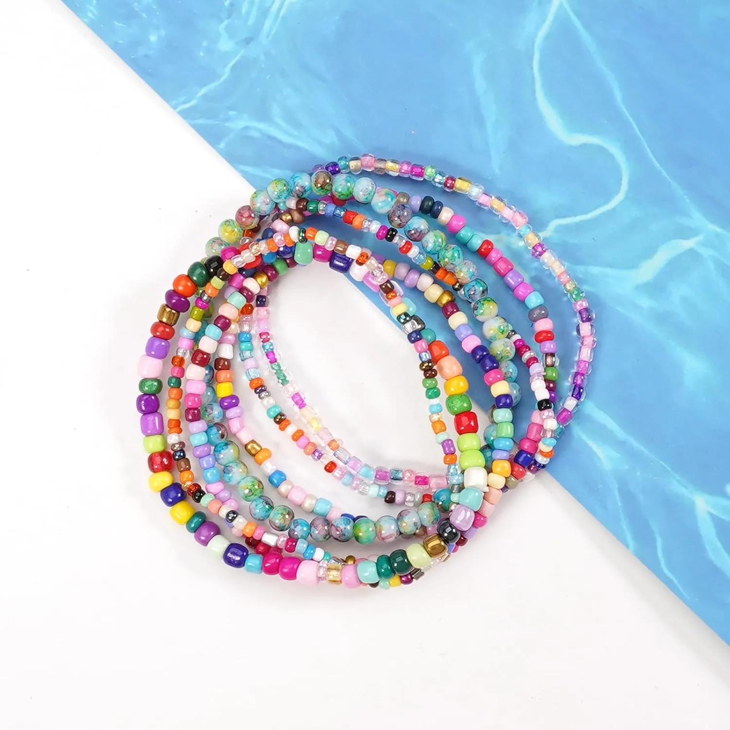 Ardorchid Game Day Bracelets Football Basketball Bracelets Tennis Baseball Stretchy Stackable Heishi Beads Bracelets