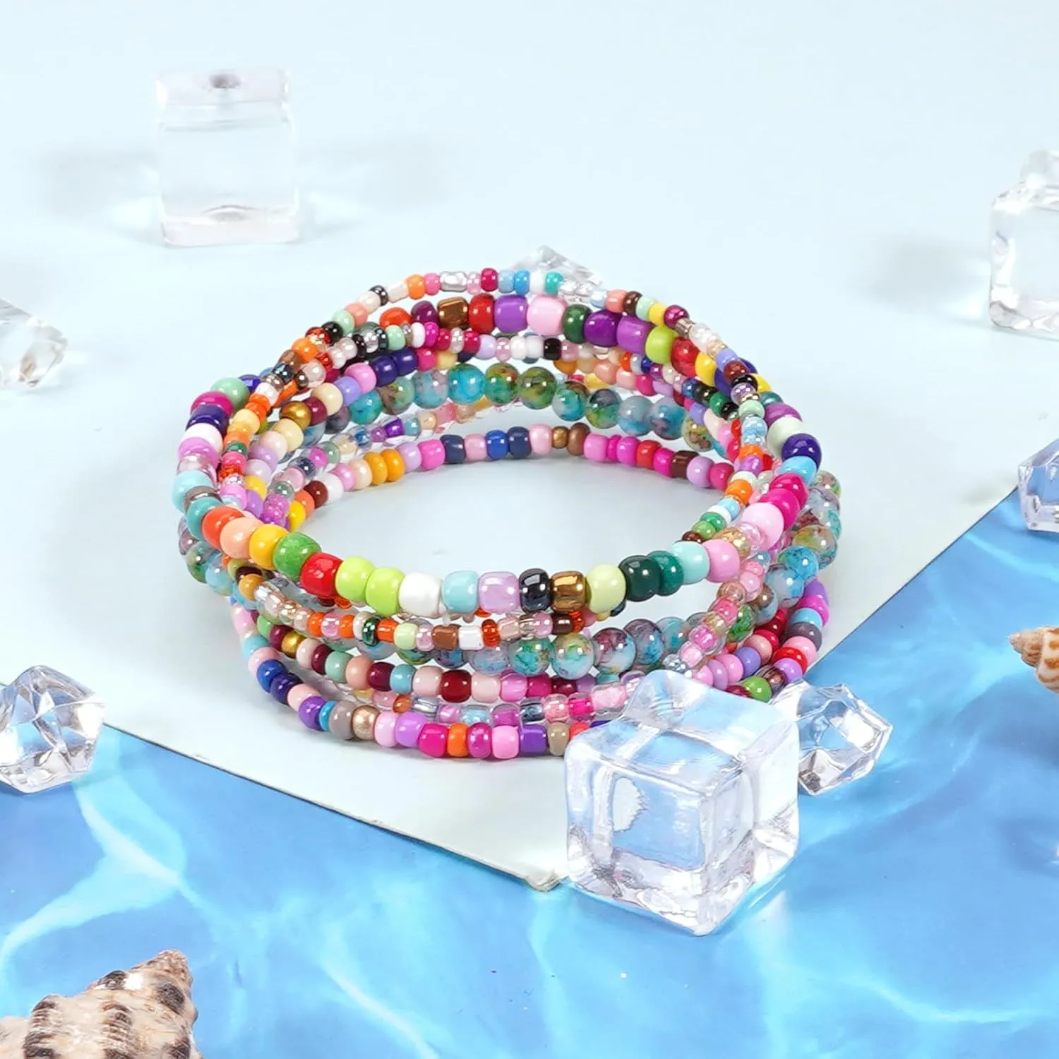 Ardorchid Game Day Bracelets Football Basketball Bracelets Tennis Baseball Stretchy Stackable Heishi Beads Bracelets