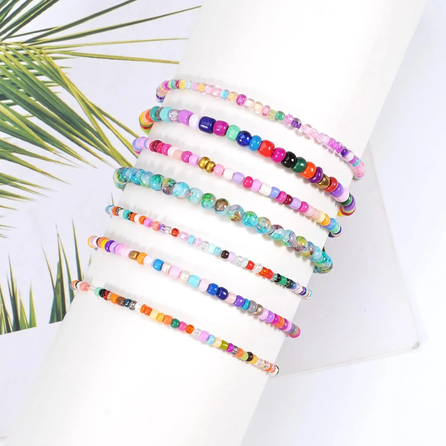 Ardorchid Game Day Bracelets Football Basketball Bracelets Tennis Baseball Stretchy Stackable Heishi Beads Bracelets