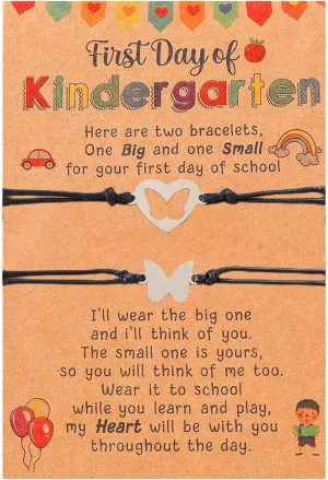 Atiptu Back to School Bracelets Mommy and Me Bracelet,First Day of School Kindergarten Bracelets Mother and Daughter Matching Wish Bracelets Set Jewelry