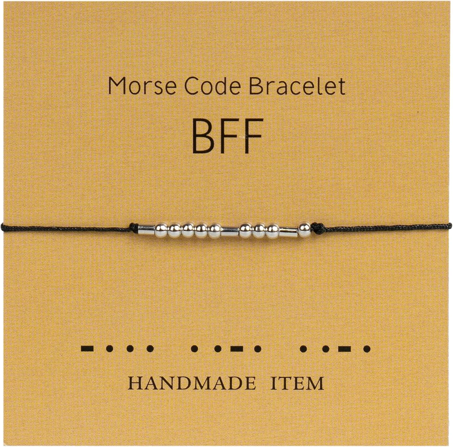 Best Friend Morse Code Bracelet for Women, Birthday Gifts for Soul Sisters, BFF and Long Distance Friendship Presents, Work Bestie Gift, Easter Basket Stuffers for Best Friends and Sisters
