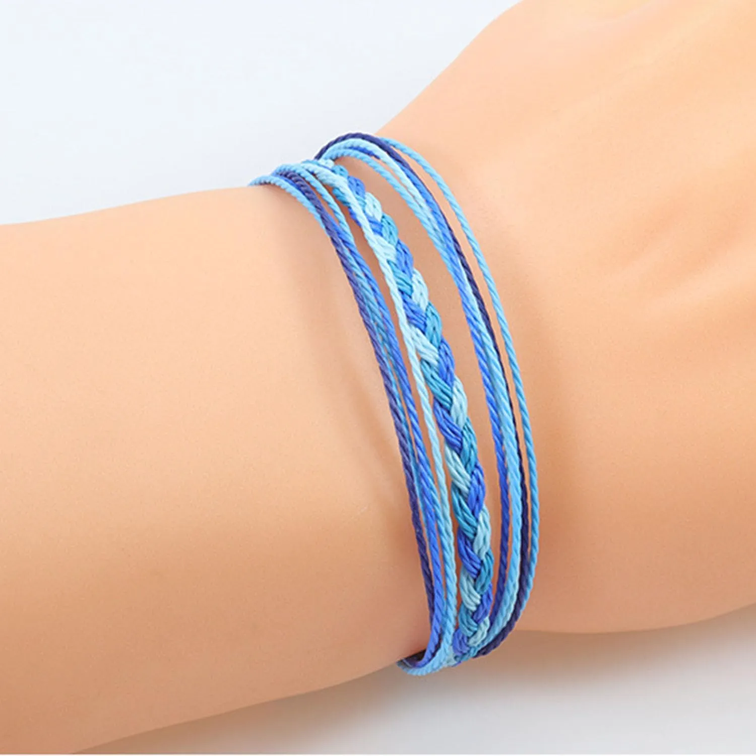 Best Friendship Bracelet Blue Bracelet for Women Bohemian Butterfly Bracelet Blue Braided Bracelet Adjustable Handmade Woven Bracelets Waterproof String Ocean Surfer Beaded Jewelry