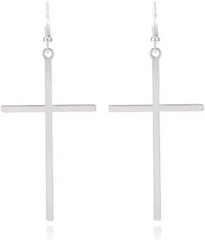 Big Cross Earrings Minimalist Cross Dangle Drop Earrings for Women Jewelry Gift