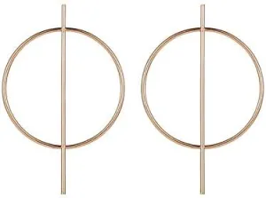 Big Round Hoop Earrings Minimalist Lightweight Statement Twist Cartilage Piercing Earrings Geometric Circle Stick Earrings Gold Fashion Anniversary Birthday Jewelry for Women