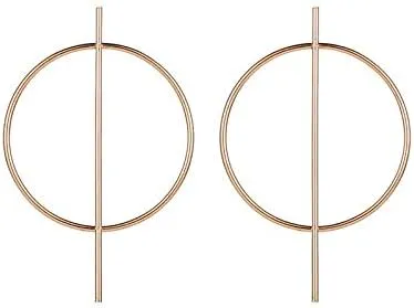 Big Round Hoop Earrings Minimalist Lightweight Statement Twist Cartilage Piercing Earrings Geometric Circle Stick Earrings Gold Fashion Anniversary Birthday Jewelry for Women