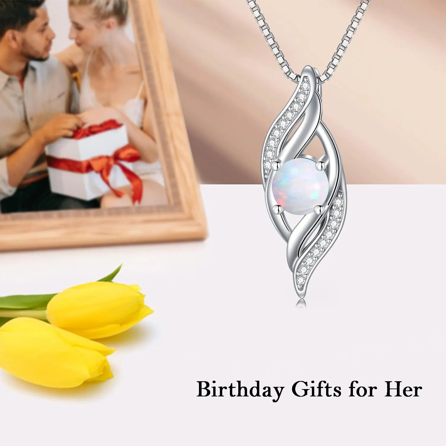 Birthstone Infinity Necklace for Women S925 Sterling Silver Infinity Love Jewelry Birthday Gifts for Her