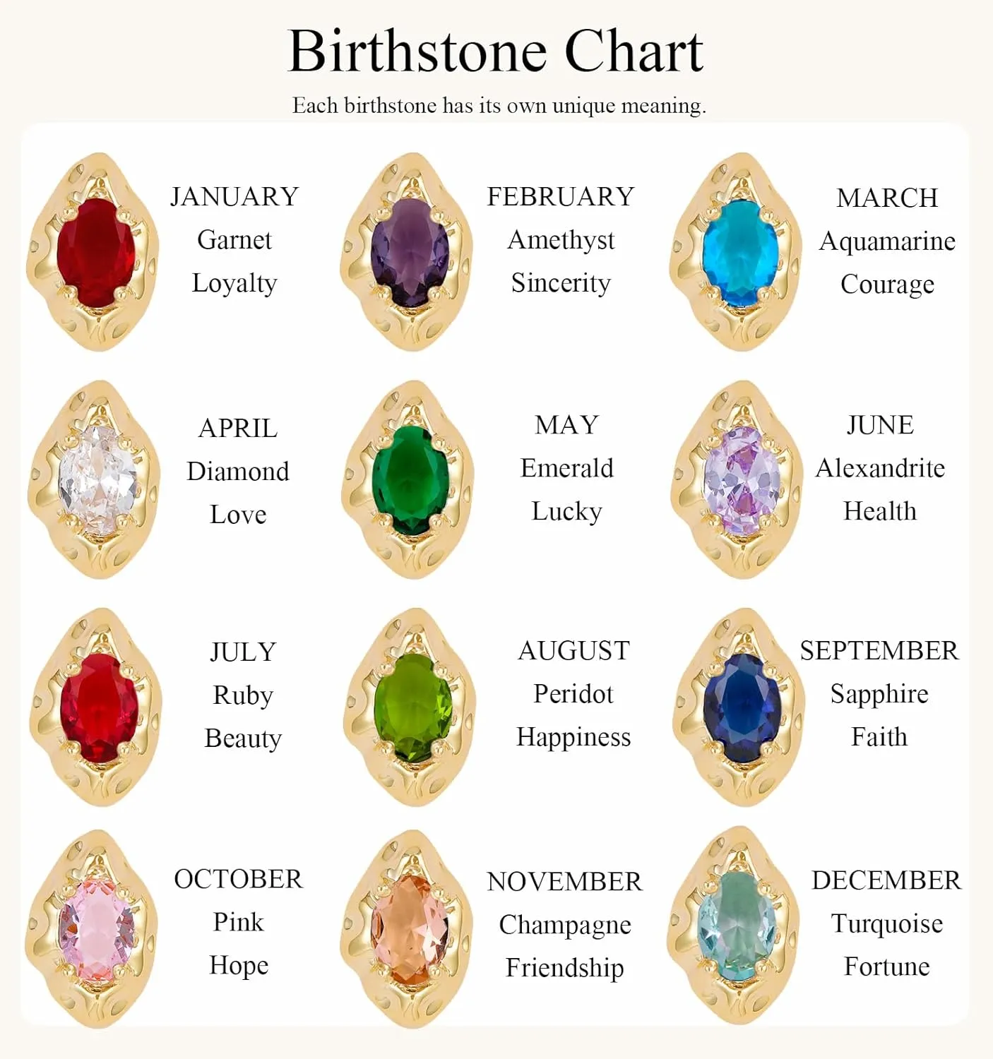 Birthstone Necklace for Women, Dainty 14K Gold Plated Oval Zircon Pendant Necklaces Simple Gold Necklaces for Women Birthday Gifts for Mom Wife