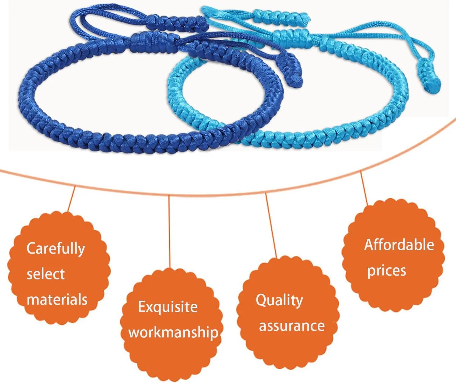 Blue Friendship Bracelet Stylish Blue Bracelets for Women Uniquely Crafted Woven Rope Bracelet